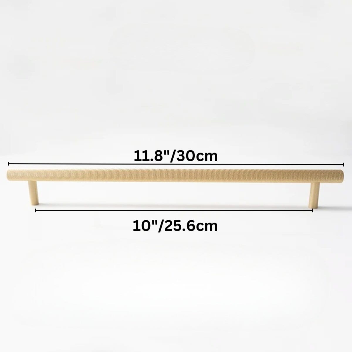 Residence Supply Hole to Hole: 10" / 25.6cm / Satin Brass Cucao Knob & Pull Bar