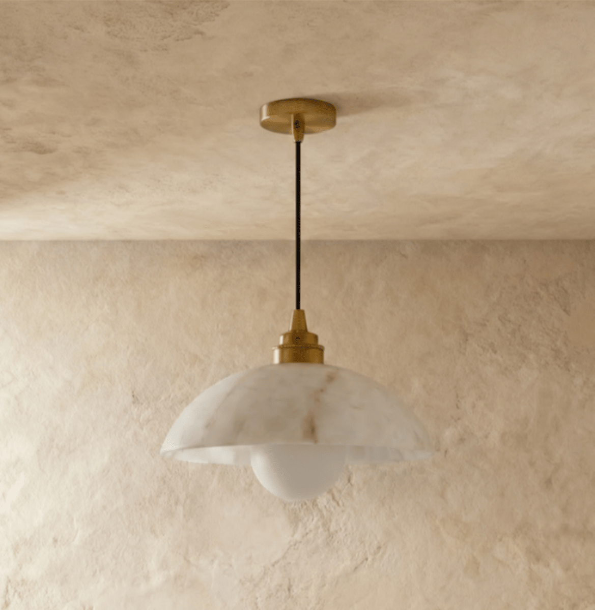 Cupola Alabaster Pendant Light.