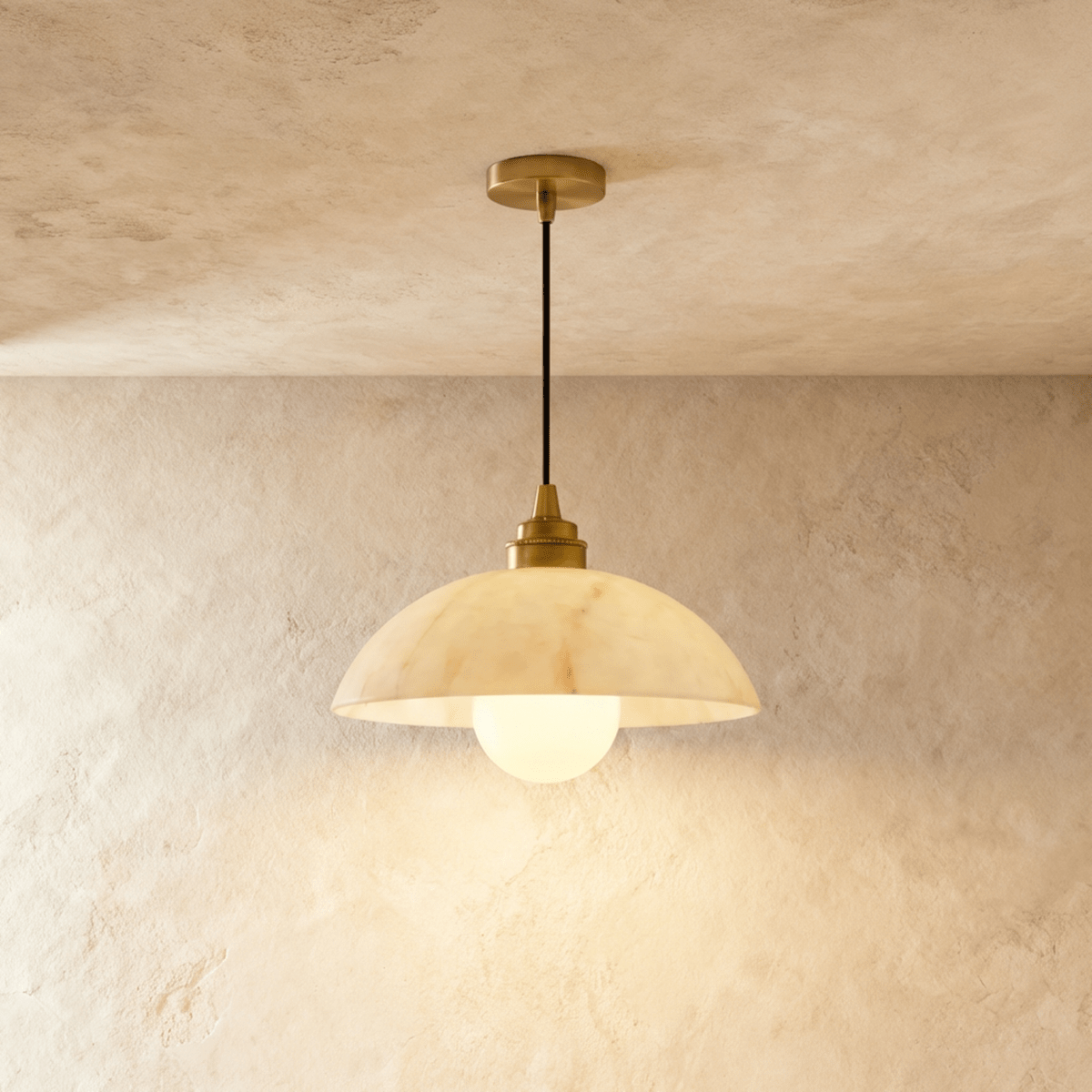 Cupola Alabaster Pendant Light.