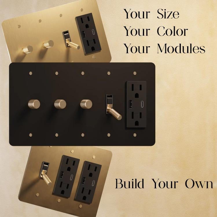 Residence Supply Custom Brass Light Switch (Build Your Own) Custom Brass Light Switch (Build Your Own)