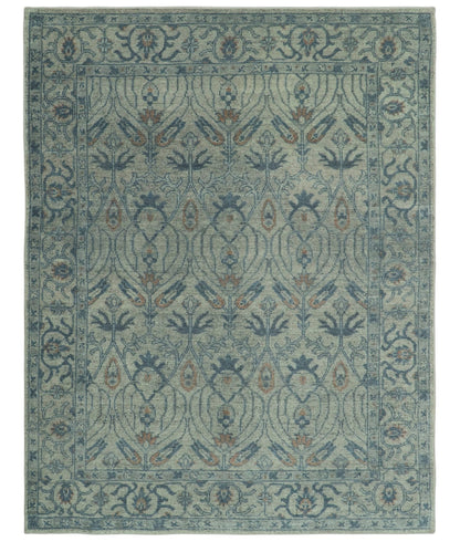 Custom Made Antique Style Gray, Taupe and Gray Traditional Design wool Rug.