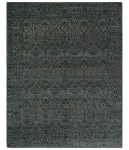 Custom Made Antique Style Gray, Taupe and Gray Traditional Design wool Rug.