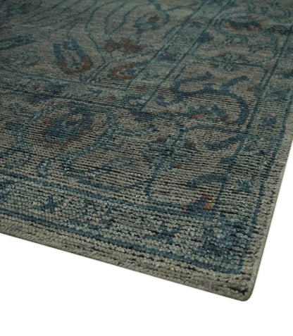 Custom Made Antique Style Gray, Taupe and Gray Traditional Design wool Rug.