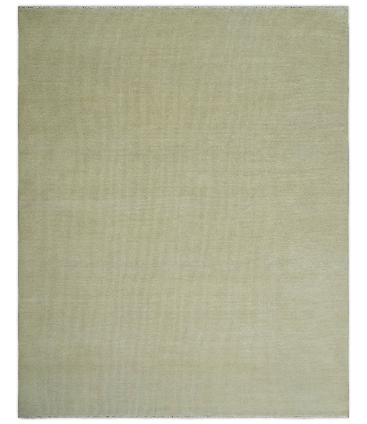 Custom Made Beige Modern Solid Hand knotted wool Area Rug.