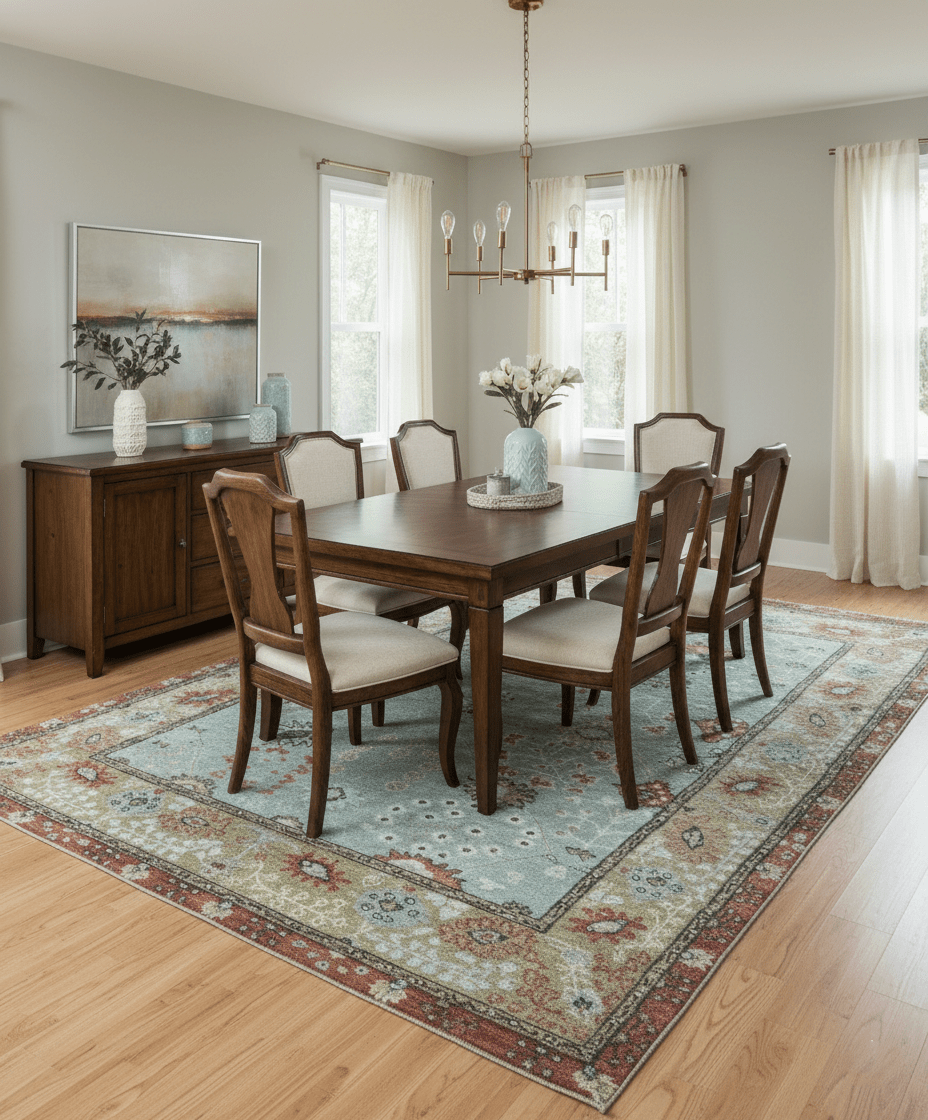 Custom Made Blue Modern Oushak Hand Knotted Wool Rug.