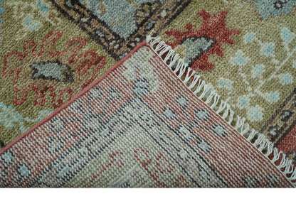Custom Made Blue Modern Oushak Hand Knotted Wool Rug.