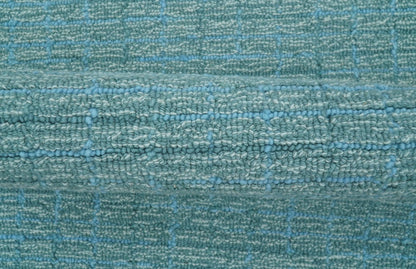 Custom Made Blue Modern Style Hand Tufted Wool Rug.
