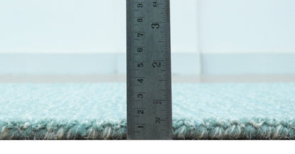 Custom Made Blue Modern Style Hand Tufted Wool Rug.