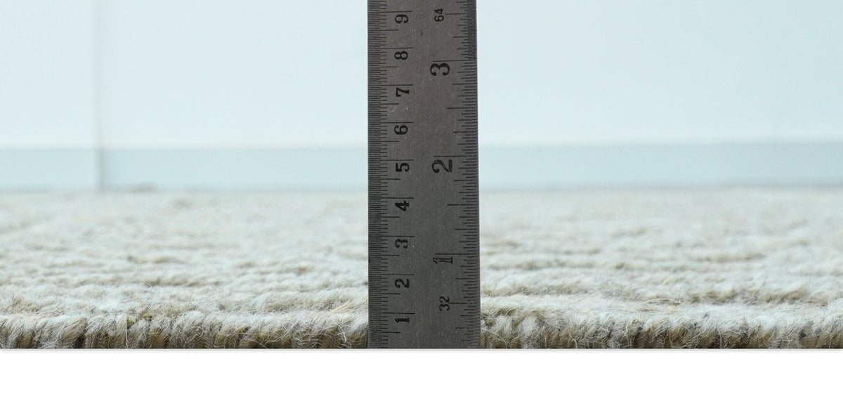 Custom Made Hand Knotted Modern Contemporary Gray Wool Area Rug.