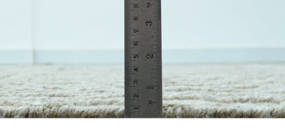 Custom Made Hand Knotted Modern Contemporary Gray Wool Area Rug.
