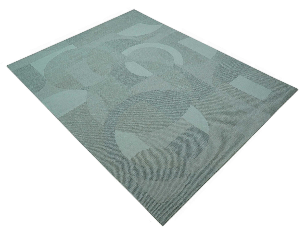 Custom Made Ivory, Gray and Beige Modern Contemporary Hand Tufted wool rug.