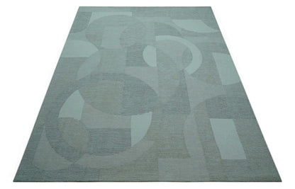Custom Made Ivory, Gray and Beige Modern Contemporary Hand Tufted wool rug.