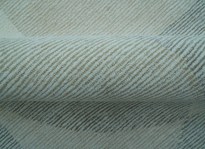 Custom Made Ivory, Gray and Beige Modern Contemporary Hand Tufted wool rug.