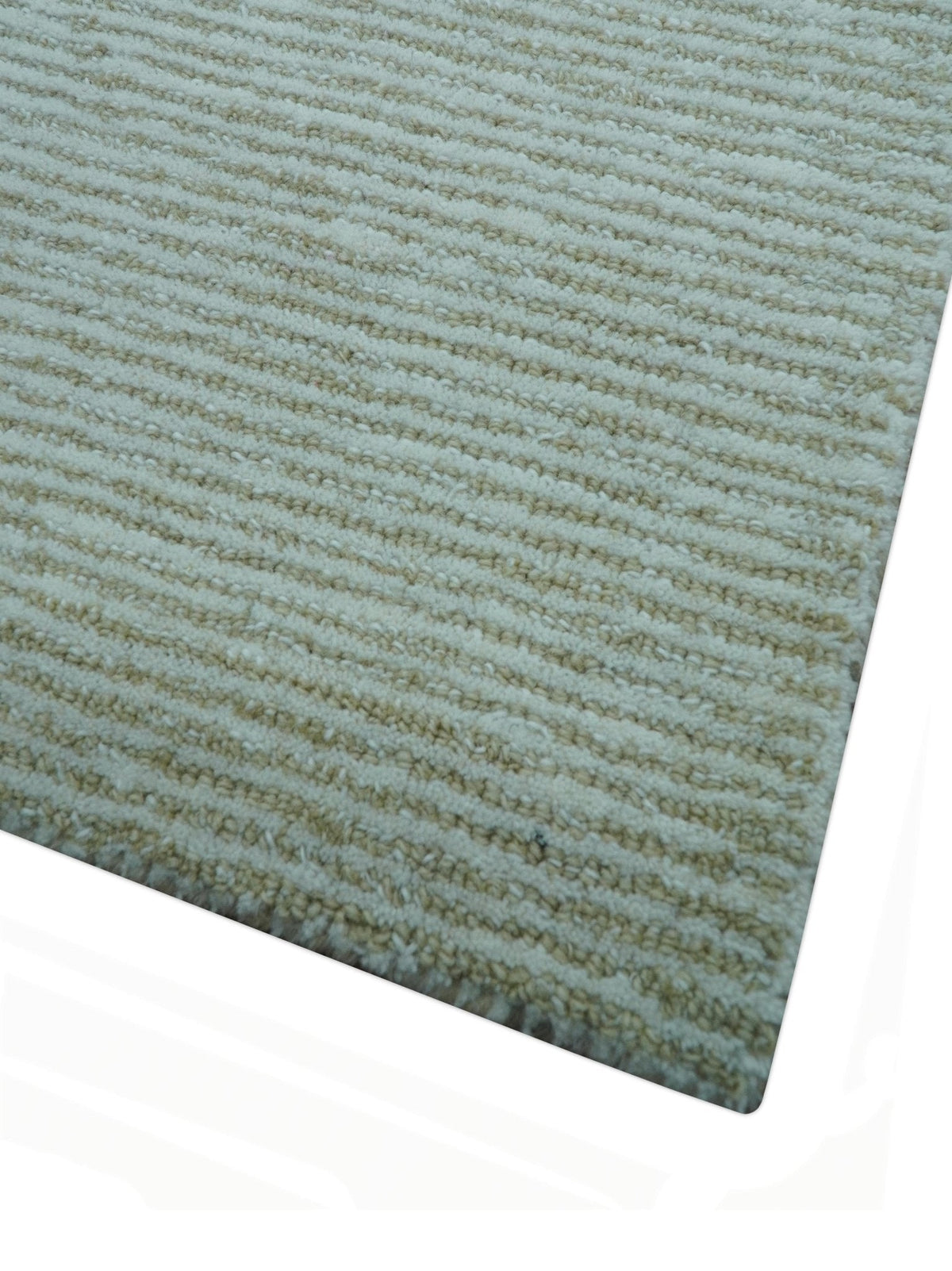 Custom Made Ivory, Gray and Beige Modern Contemporary Hand Tufted wool rug.