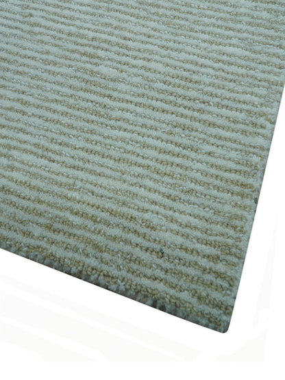 Custom Made Ivory, Gray and Beige Modern Contemporary Hand Tufted wool rug.