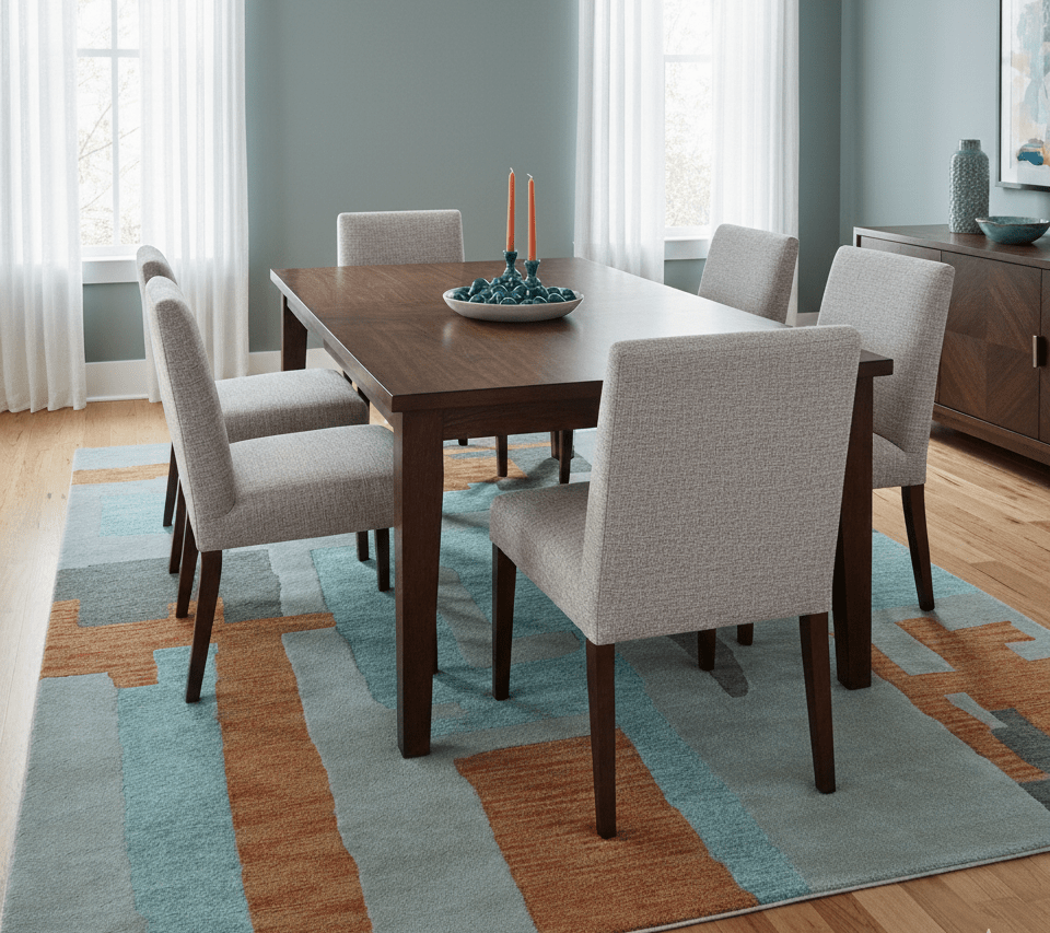 Custom Made Modern Abstract Gray And Blue Hand Tufted Wool Area Rug.