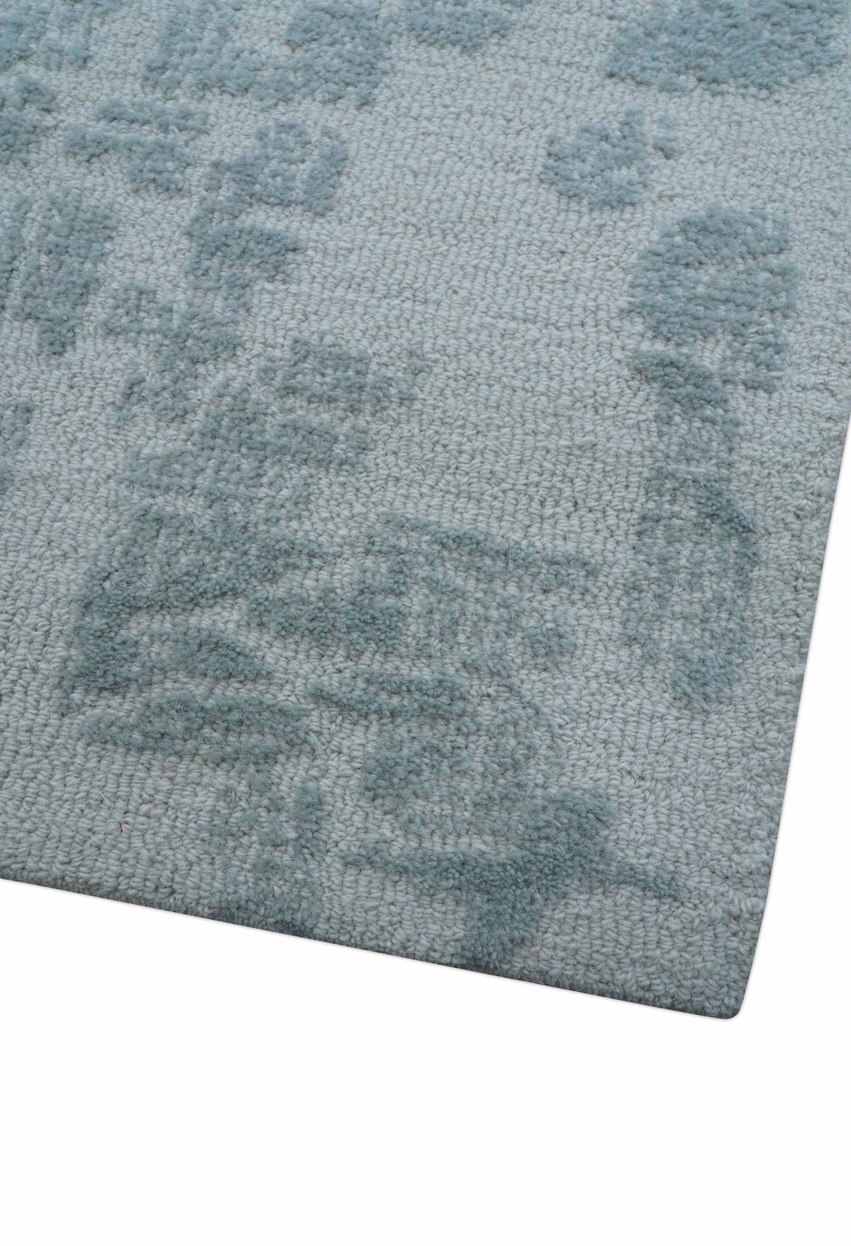 Custom Made Modern Abstract Gray Hand Tufted wool rug.