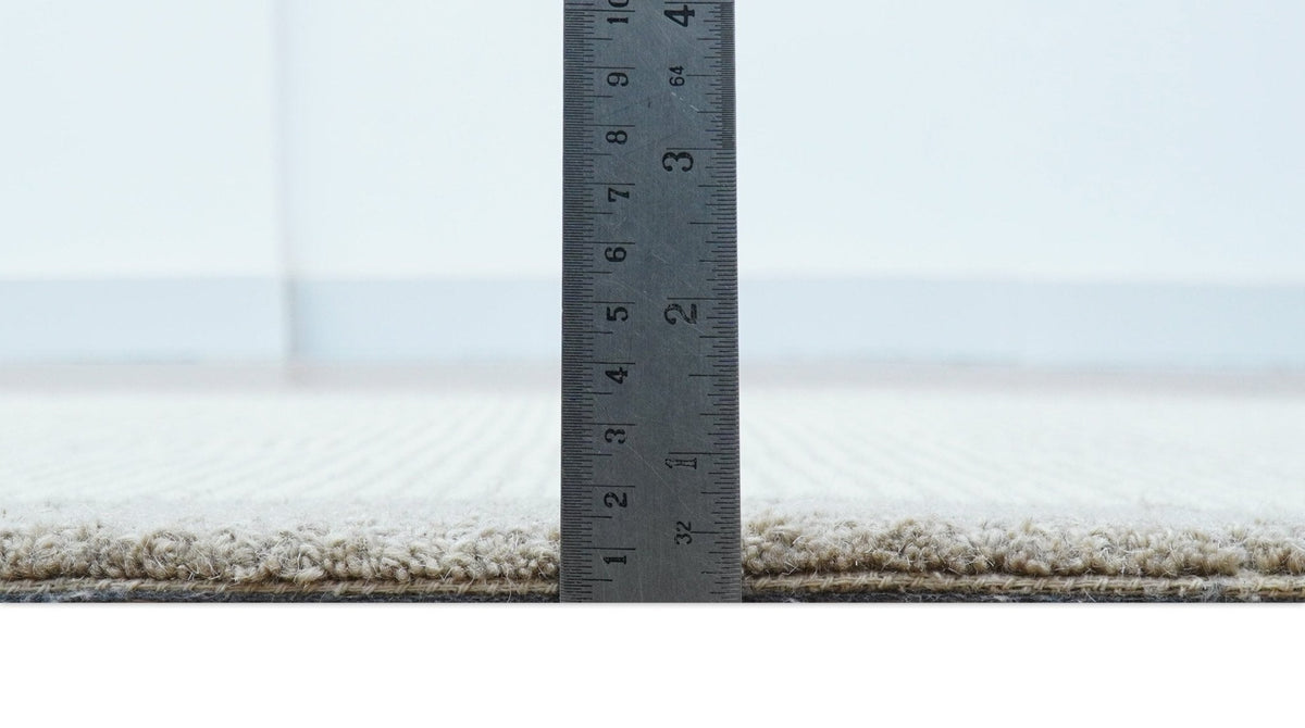 Custom Made Modern Solid Design Gray Hand Tufted Wool Rug.