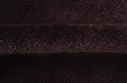 Custom Made Modern Solid Maroon And Gray Hand Knotted Wool And Art Silk Rug.