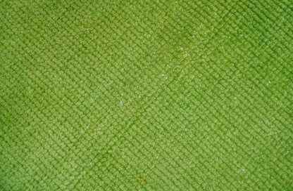 Custom Made Modern Solid Overdyed Green Hand Knotted Wool Area Rug.
