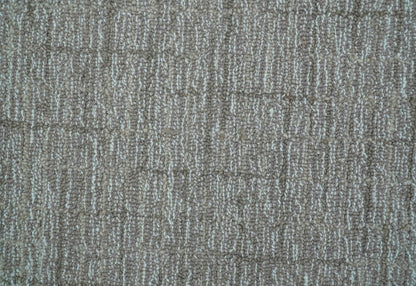 Custom Made Modern Style Brown Hand Tufted Wool Rug.
