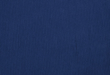Custom Made Round Blue Modern Solid Design Hand Tufted Wool Rug.