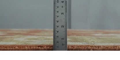 Custom Made Rust, Ivory and Beige Hand Knotted Traditional Oushak Multi Size Wool Area Rug.