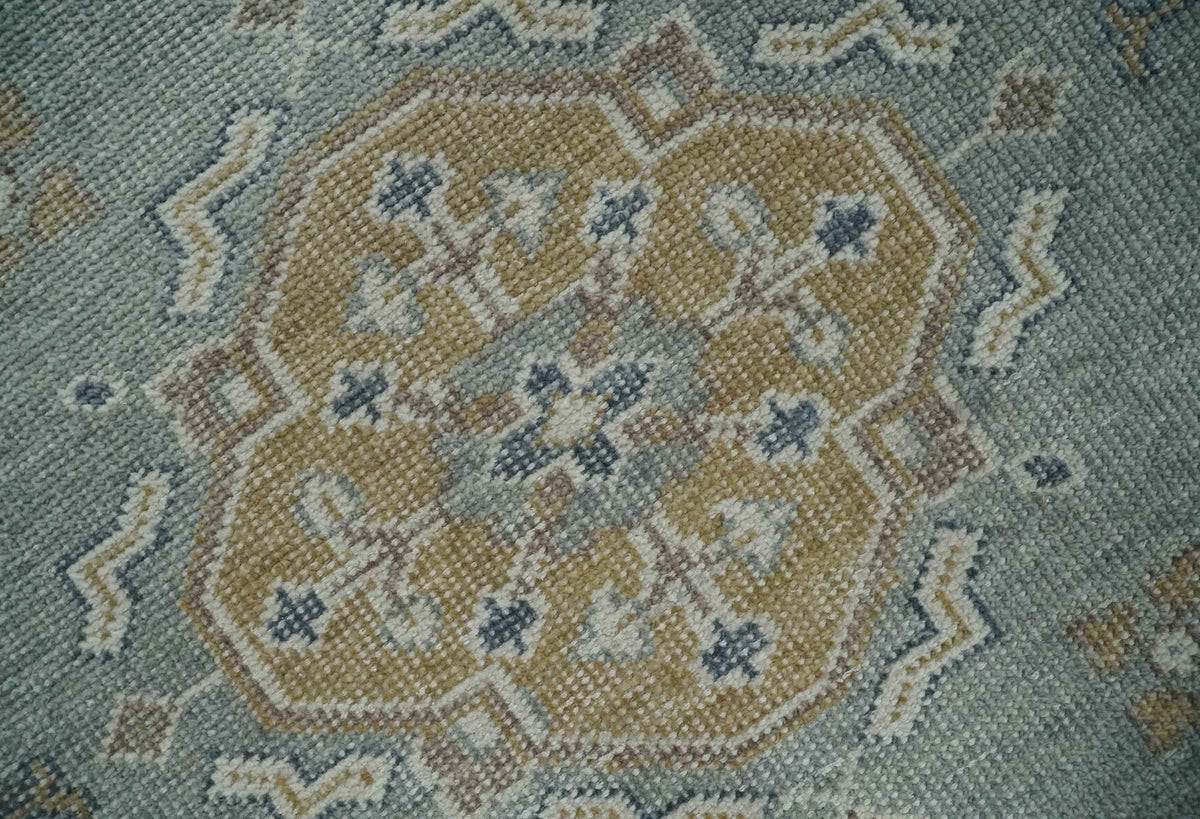Custom Made Silver, Beige and Charcoal Traditional Hand knotted Mamluk design wool Area Rug.