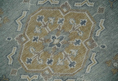 Custom Made Silver, Beige and Charcoal Traditional Hand knotted Mamluk design wool Area Rug.