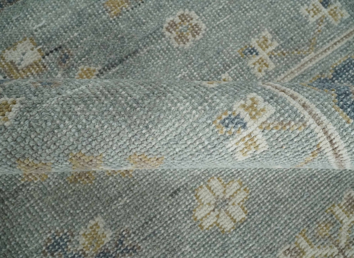 Custom Made Silver, Beige and Charcoal Traditional Hand knotted Mamluk design wool Area Rug.