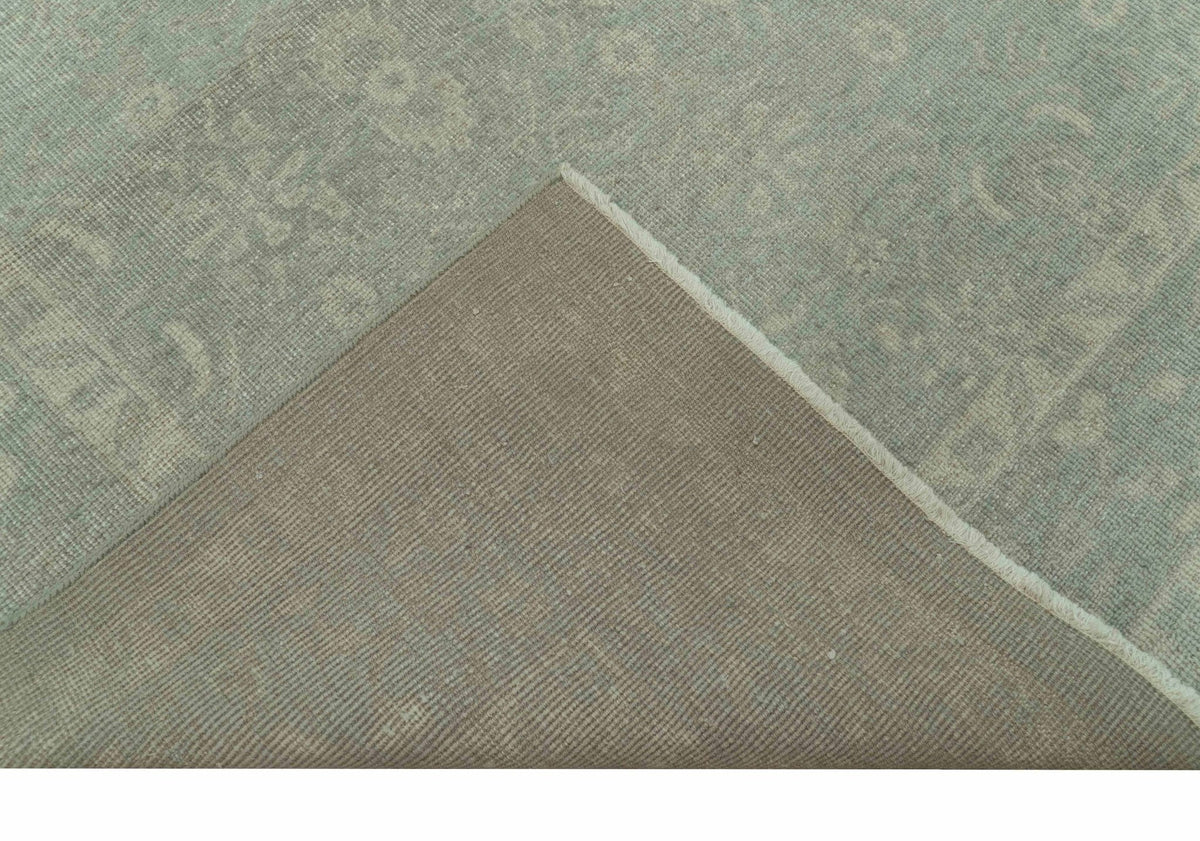 Custom Made Silver Traditional Silver Hand Knotted Wool Rug.