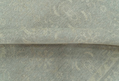 Custom Made Silver Traditional Silver Hand Knotted Wool Rug.
