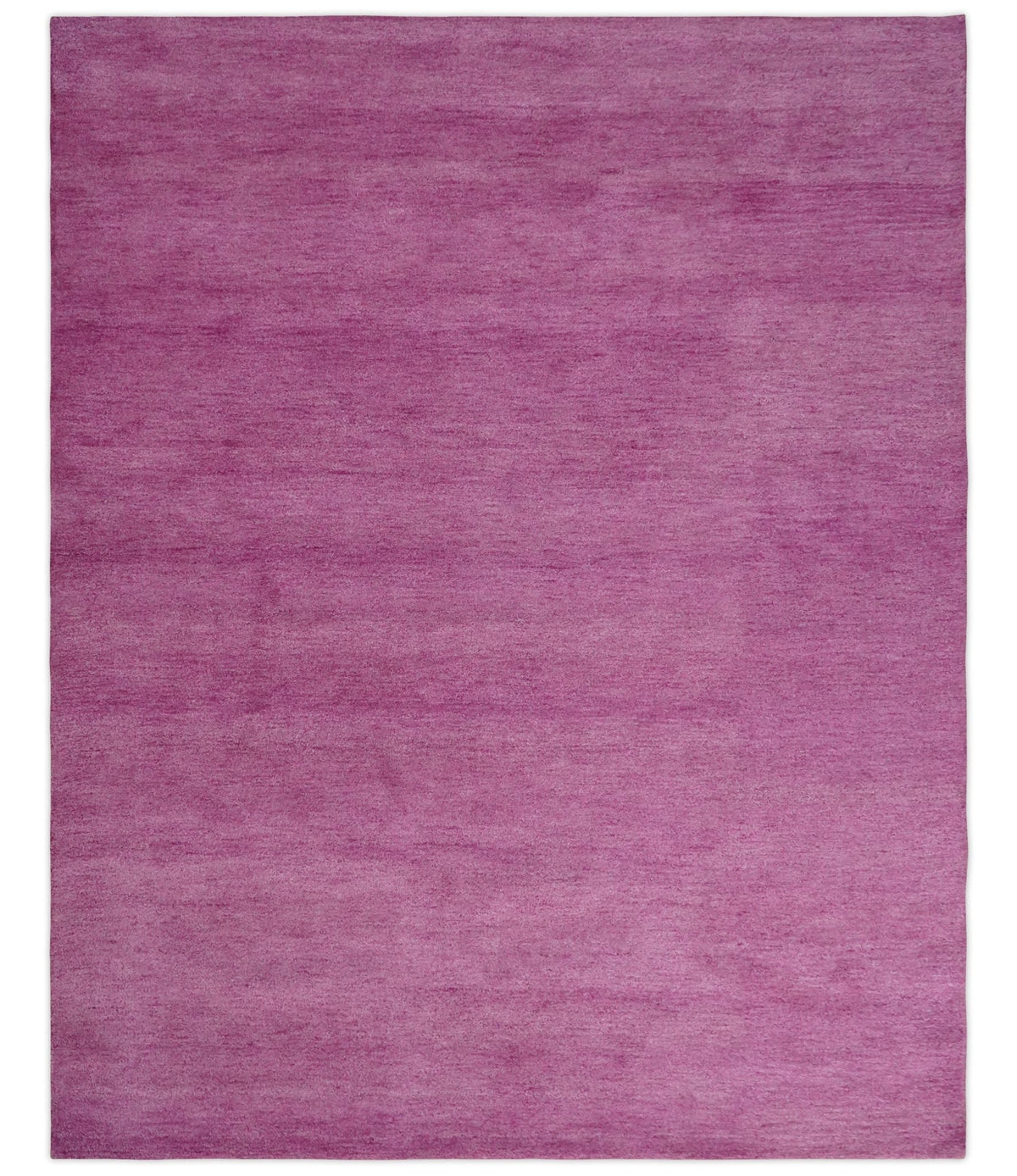 Custom made Solid Plane Orchid Woolen Hand Tufted Multi Size wool area Rug.
