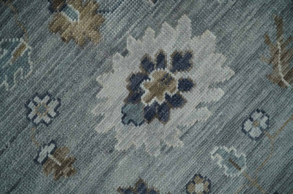 Custom Made Traditional Gray and Brown Multi Size Antique Style Hand knotted Wool Area Rug.