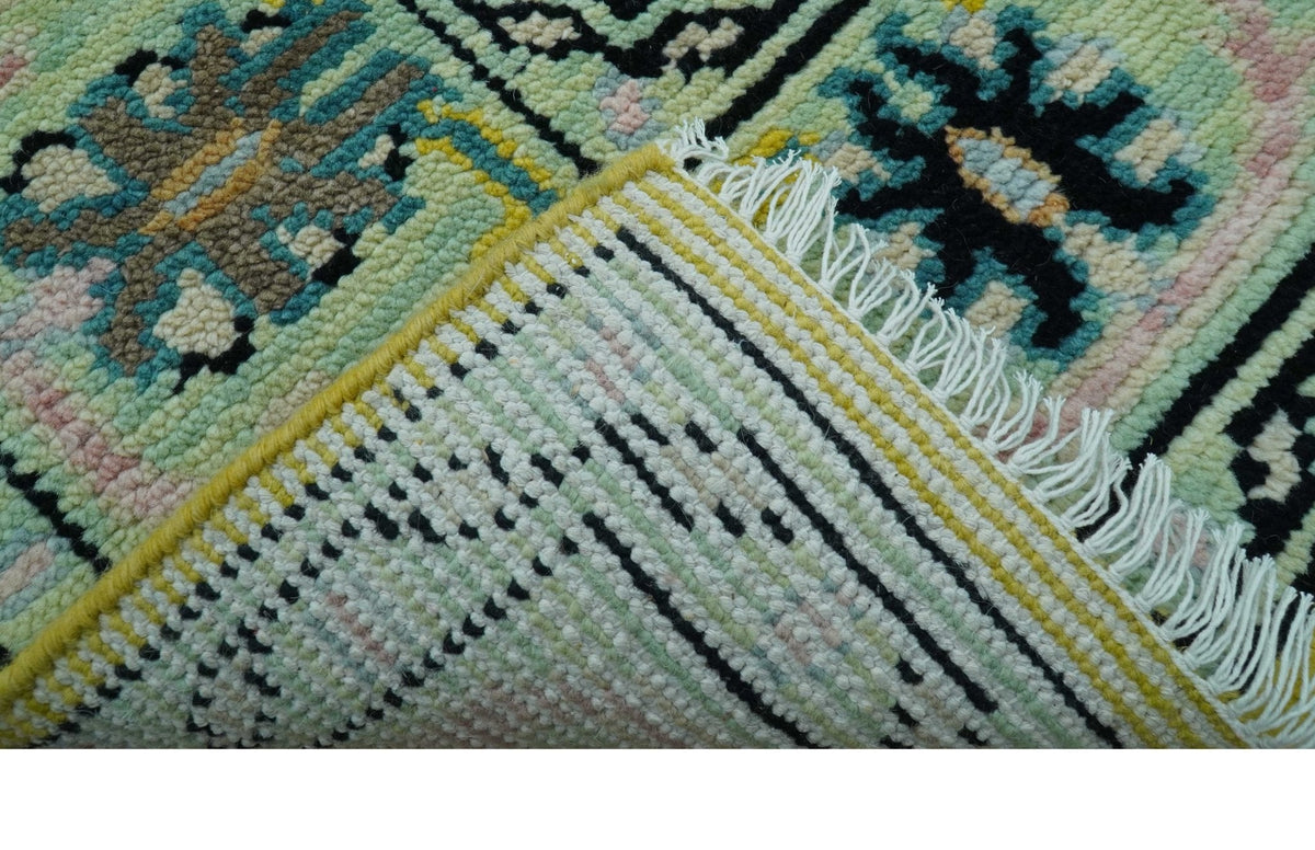 Custom Made Traditional Oushak Design mustard Hand Knotted Wool Area Rug.