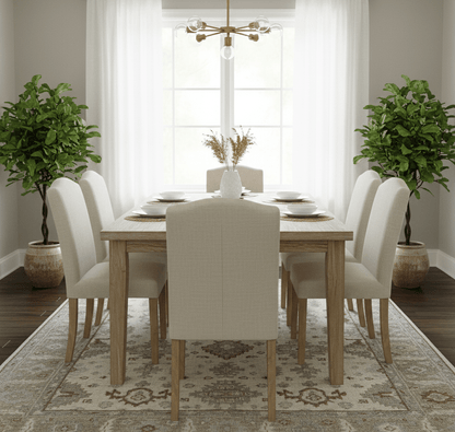 Custom Made Traditional Turkish Beige Hand knotted Wool Area Rug.