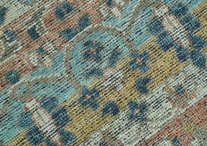 Custom Made Turkish Design Multi color Hand Knotted Wool Rug.