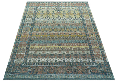 Custom Made Turkish Design Multi color Hand Knotted Wool Rug.