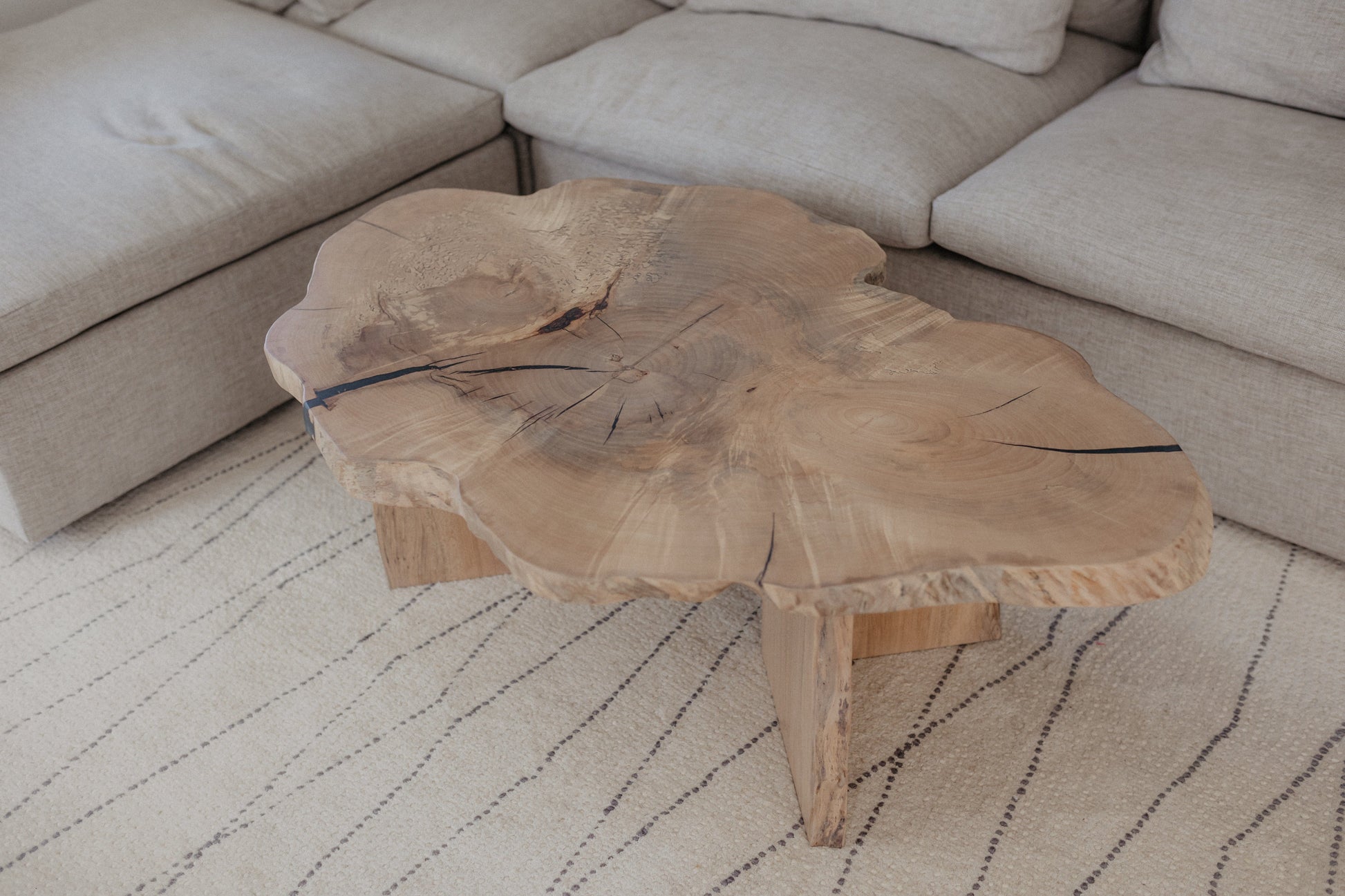 The Carpentry Shop Co. Custom Wood Coffee Table Customizable Slab Style Coffee Table | The Carpentry Shop Co.