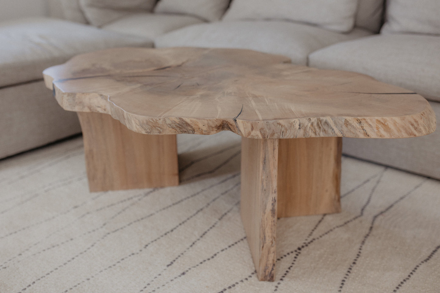 The Carpentry Shop Co. Custom Wood Coffee Table Customizable Slab Style Coffee Table | The Carpentry Shop Co.