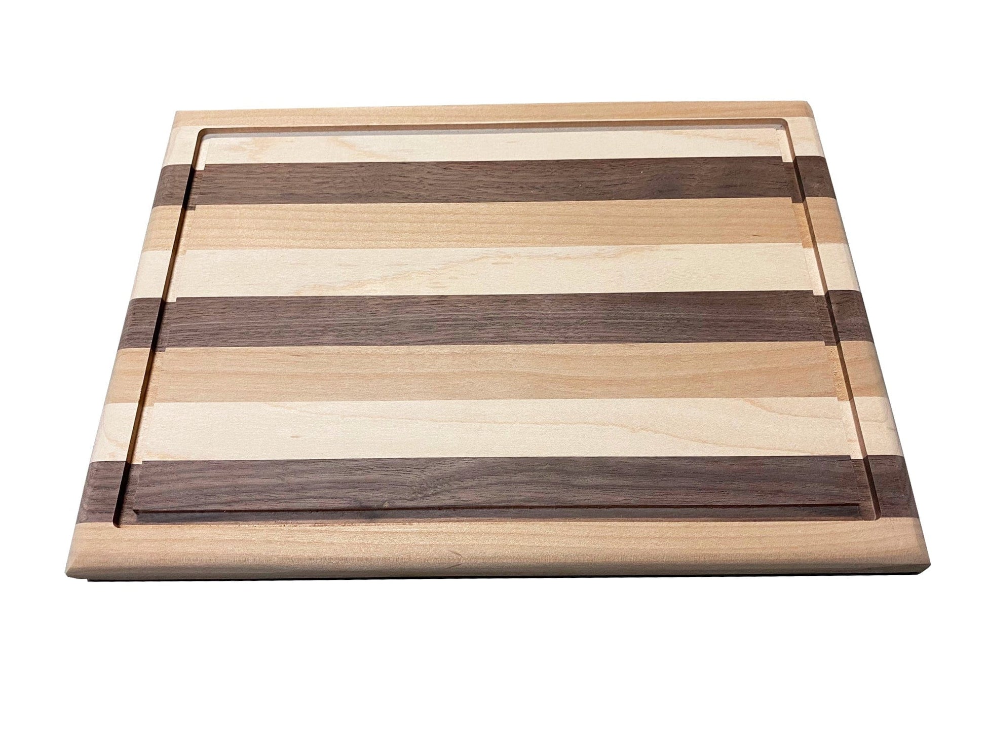 Modern Mix of Alder, Walnut and Maple Side grain Cutting Board