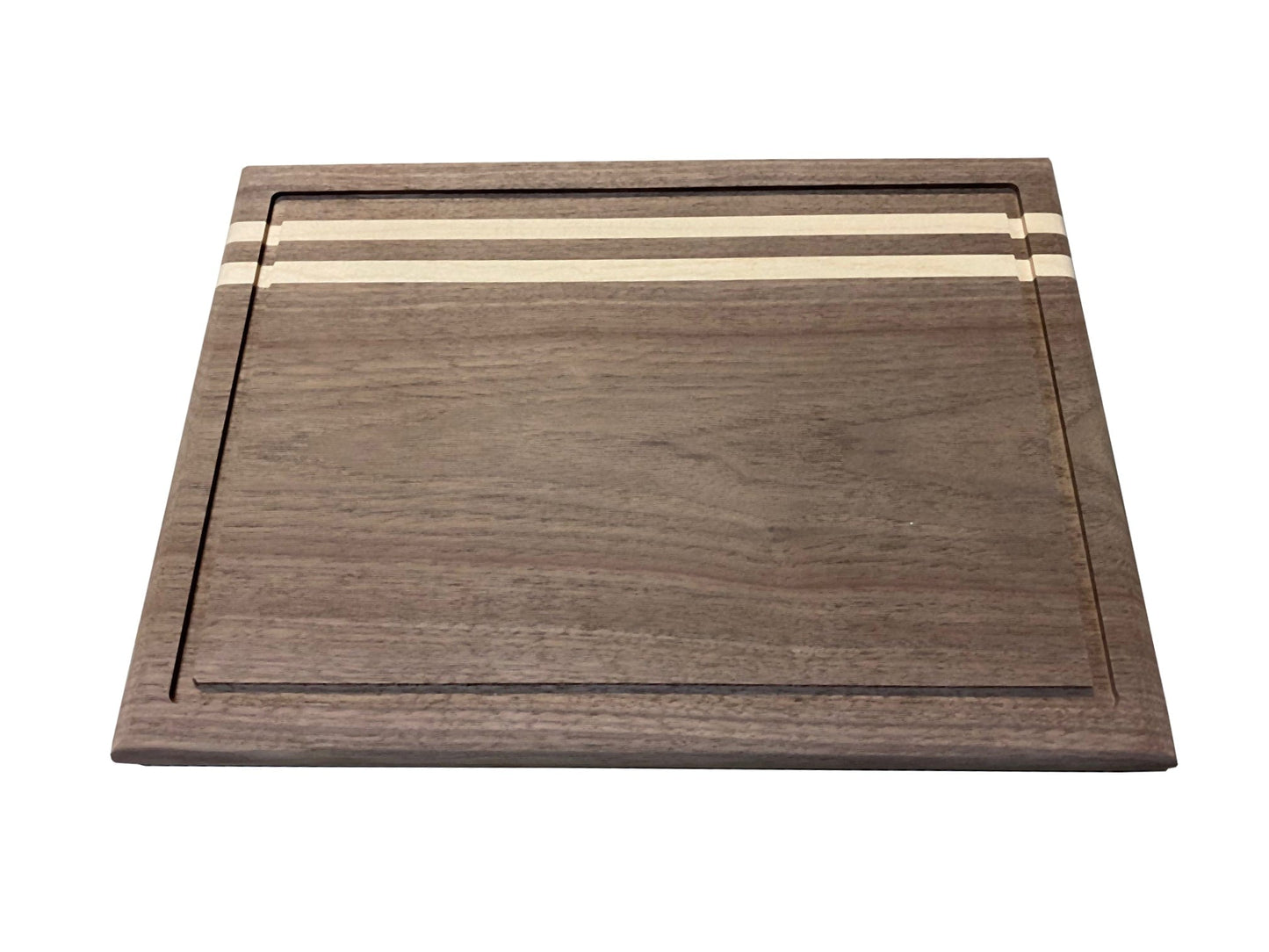 Best Redwood Cutting Boards Modern Walnut Mixed with 2 strips of Maple Side grain Cutting Board