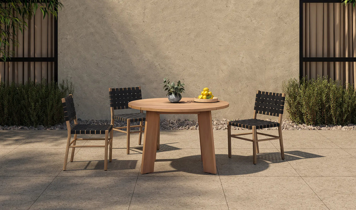 Delta Outdoor Dining Table Round Natural