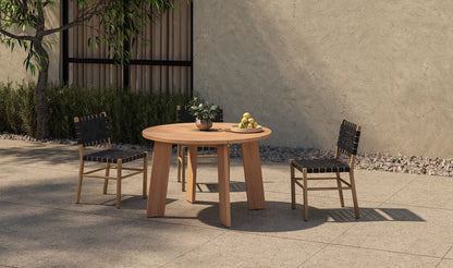Delta Outdoor Dining Table Round Natural