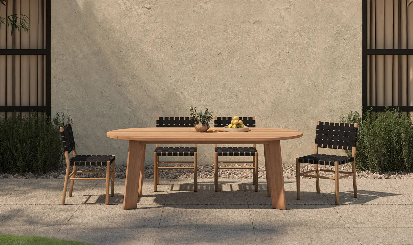 Delta Outdoor Dining Table Oval Natural