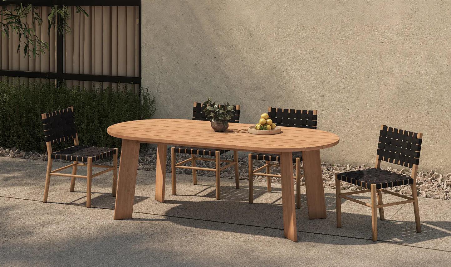 Delta Outdoor Dining Table Oval Natural