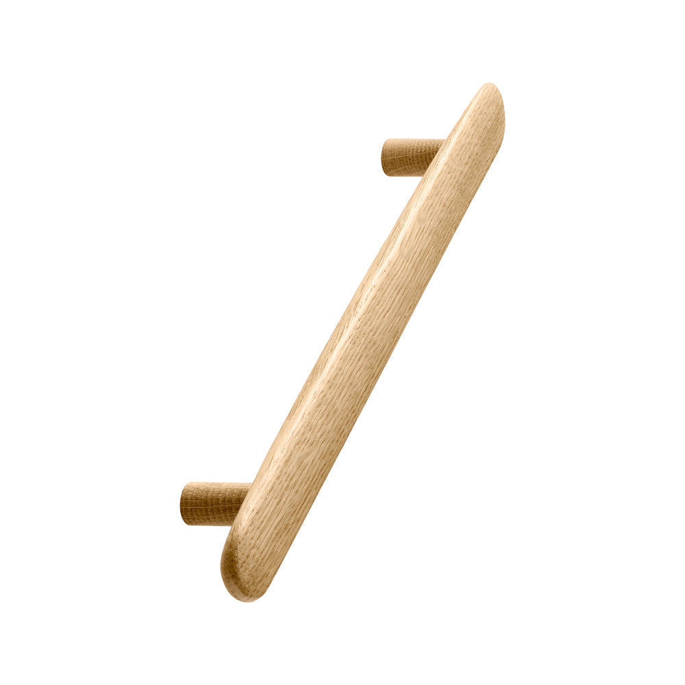 Oak Lacquered Wood "Brutus" Cabinet Knob and Drawer Pulls