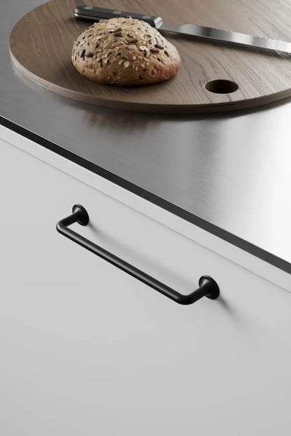 Tango Matte Black Cabinet Knob and Handle.