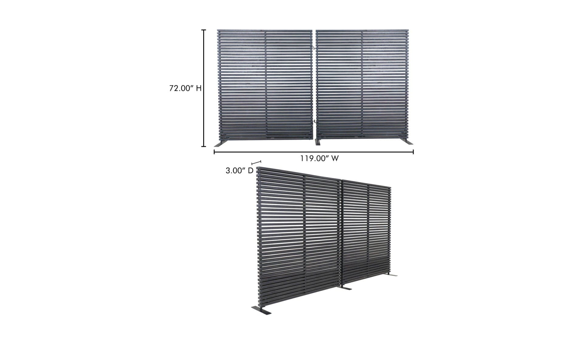 The Carpentry Shop Co. Damani Screen Black Damani Screen Black