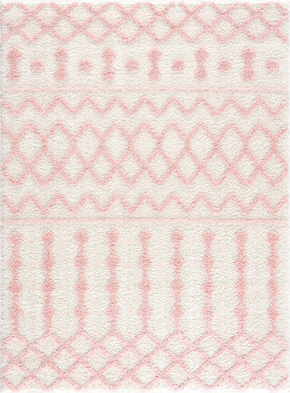 Darva Pink Plush Area Carpet